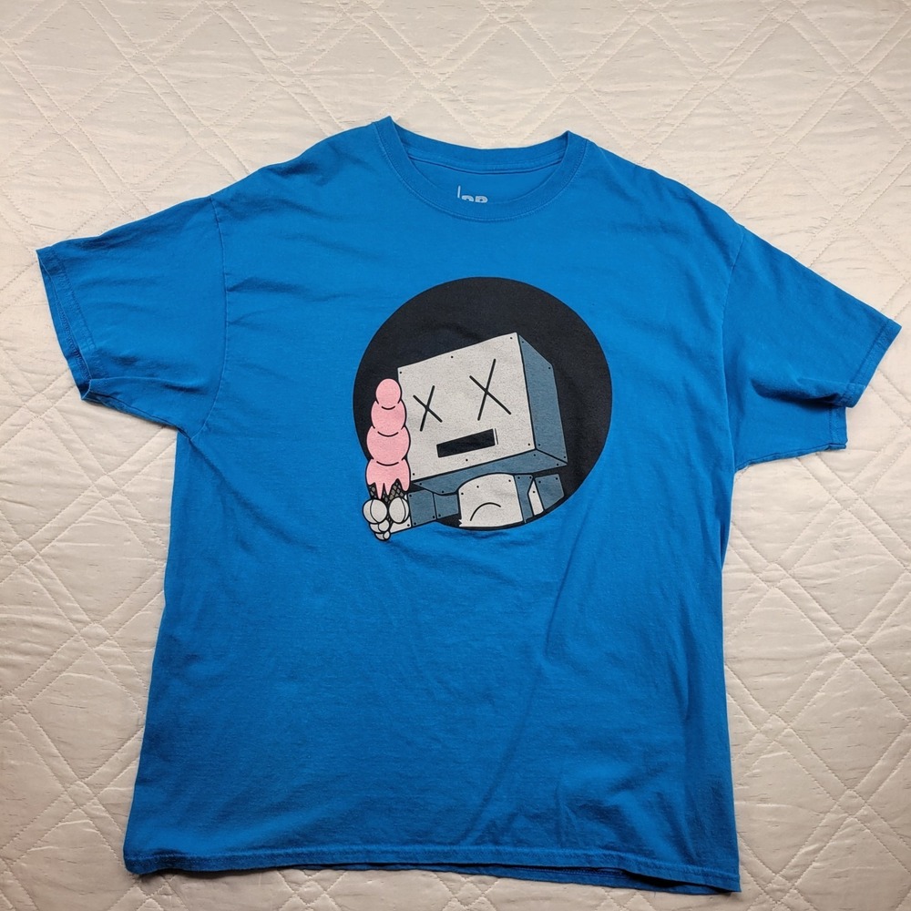 SA/PR Sad Cube w/ ice cream cone blue T shirt size XL